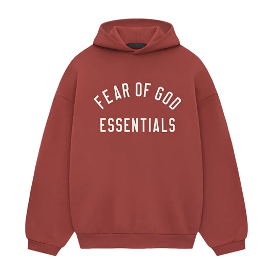 Fear of God Essentials Fleece Hoodie Crimson