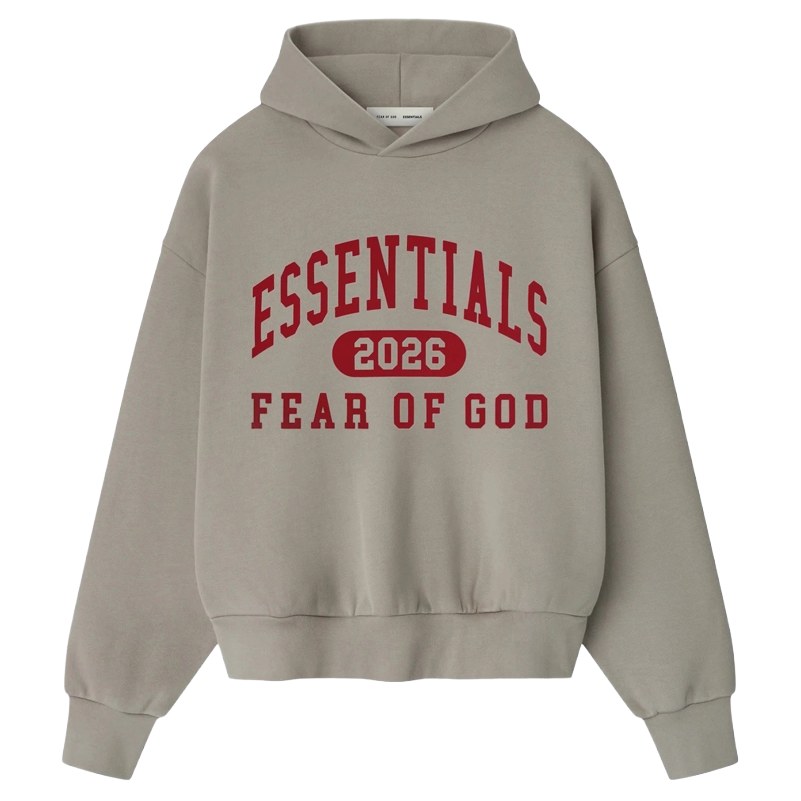 Fear of God Essentials Classic Fleece Hoodie Smoke Grey