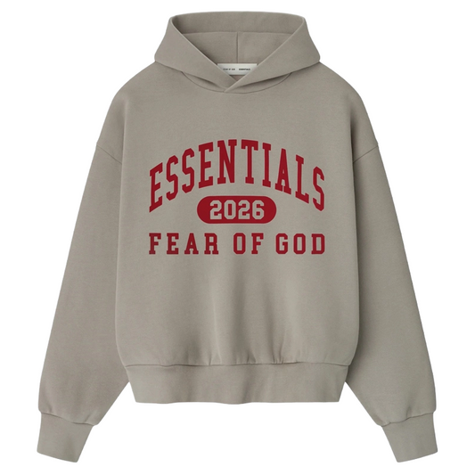 Fear of God Essentials Classic Fleece Hoodie Smoke Grey