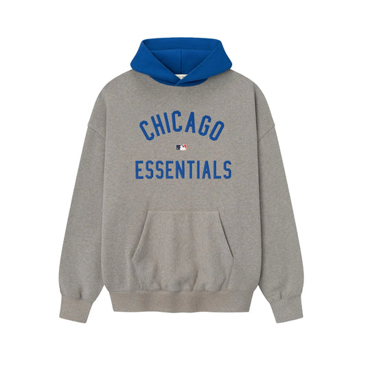 Fear of God Essentials Cubs Sport Hoodie Concrete Heather/Blue
