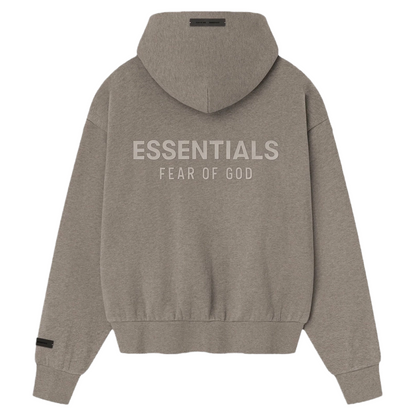 Fear of God Essentials Classic Fleece Zip-Up Hoodie Homestead Heather