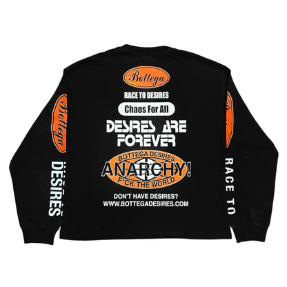 Bottega Desires Race To Desires L/S T-Shirt Black