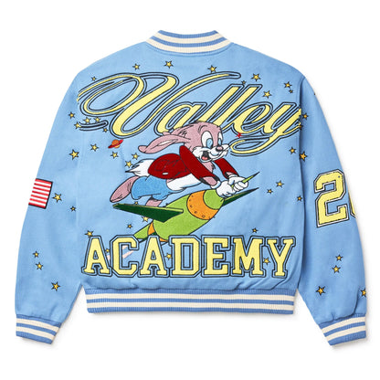 Vale Forever Skyhigh Varsity Jacket Light Blue