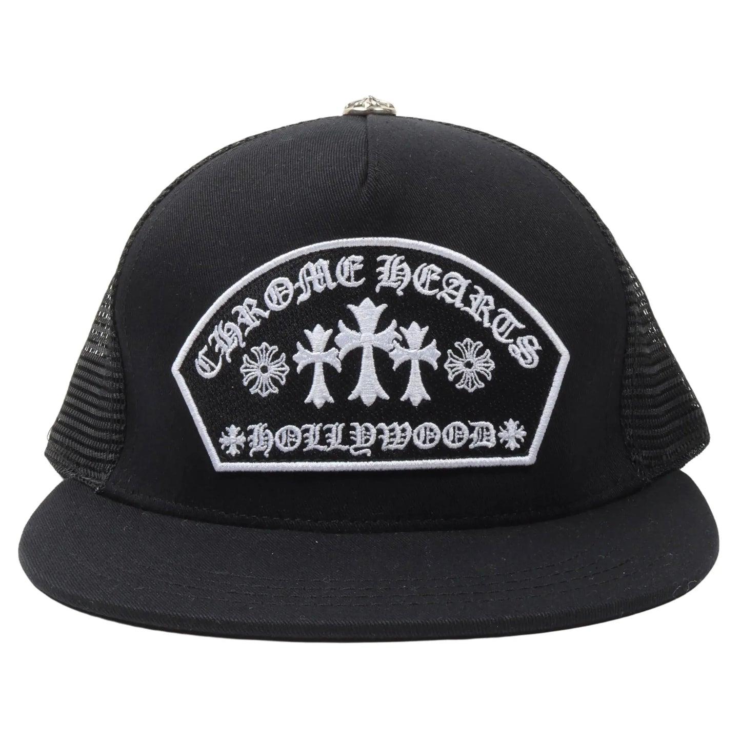 Chrome Hearts Arc Cross Patch Trucker Hat Black