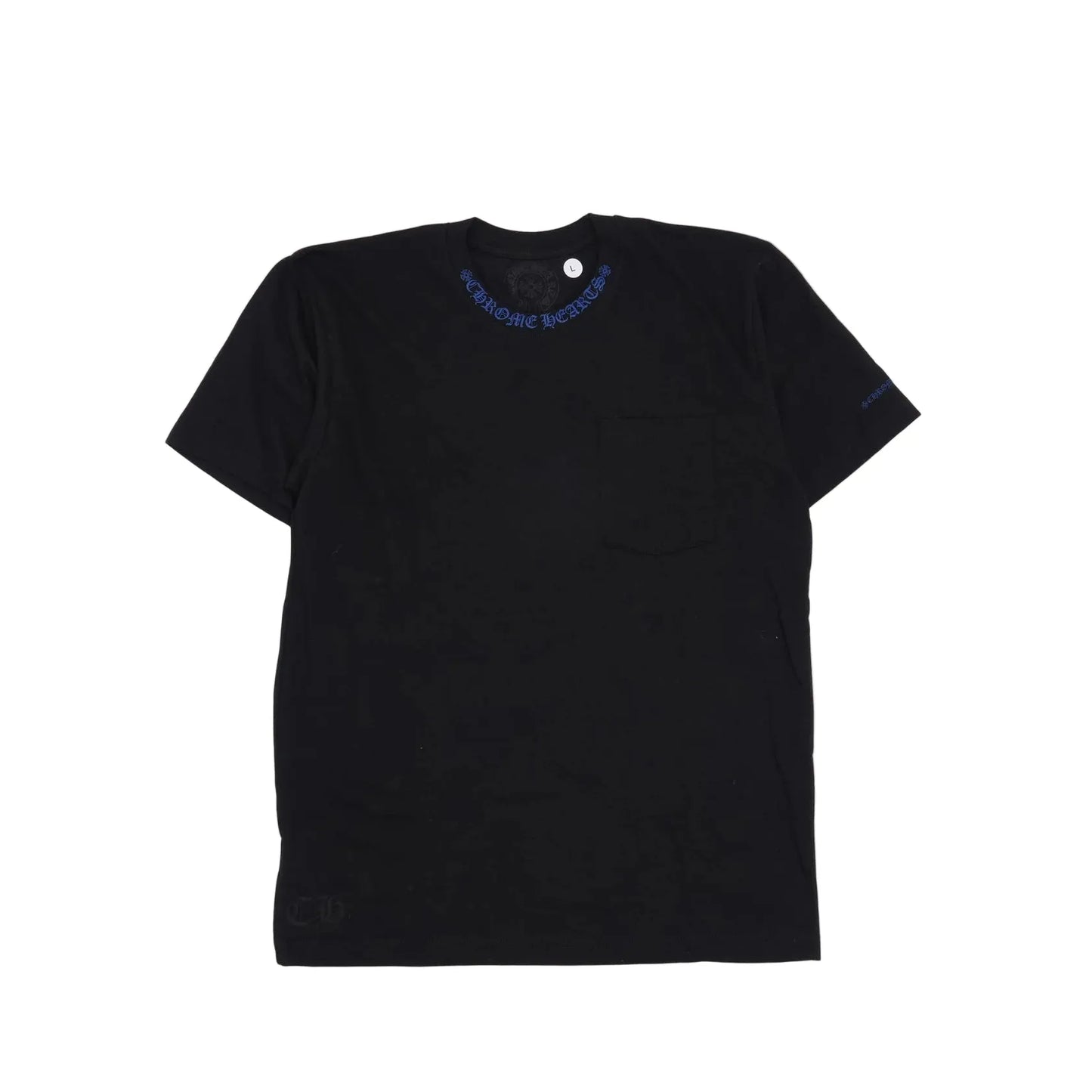 Chrome Hearts Neck Logo Pocket T-Shirt Black/Blue