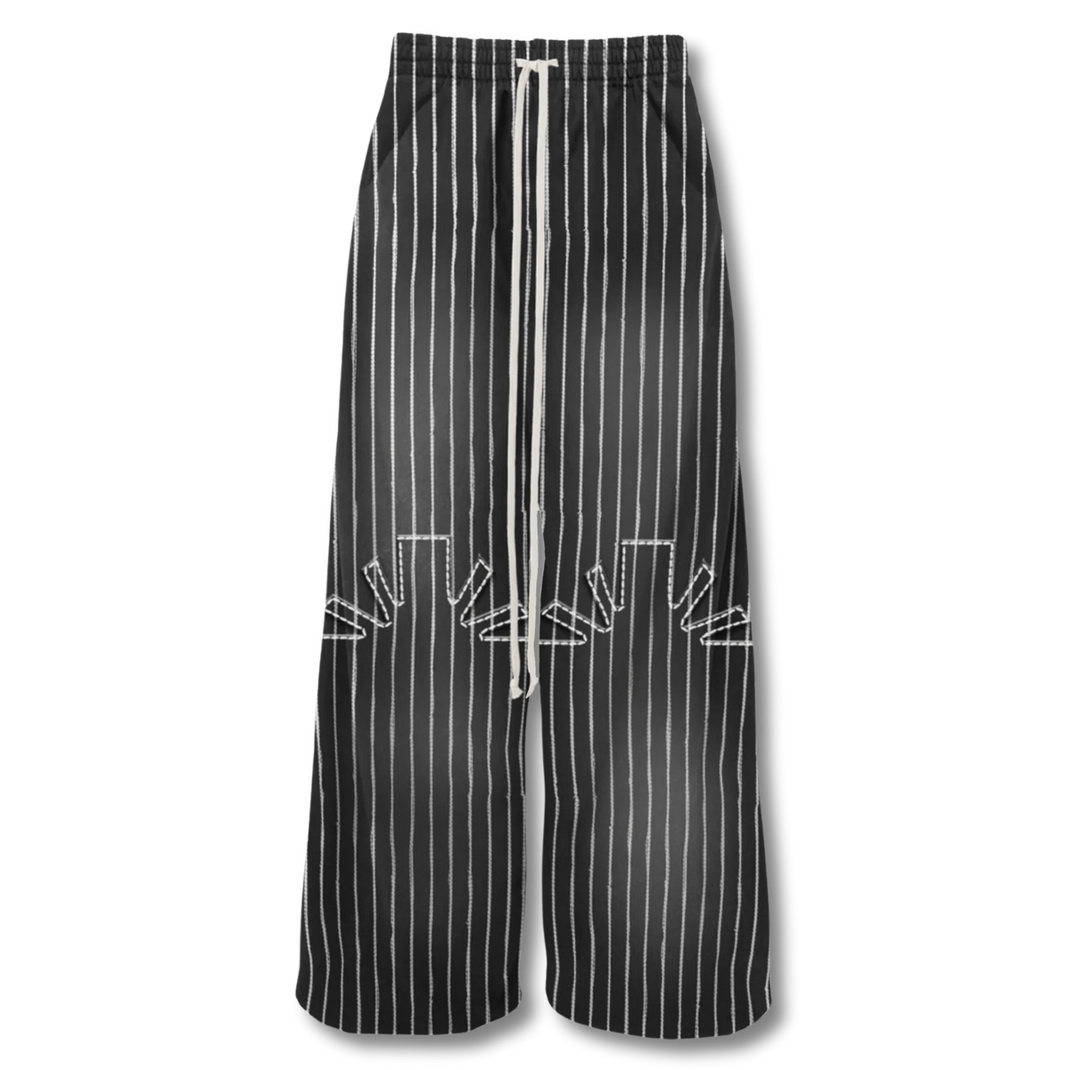 Vertabrae Pinstripe Sweatpants Black/White