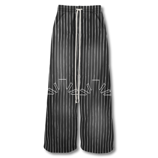 Vertabrae Pinstripe Sweatpants Black/White