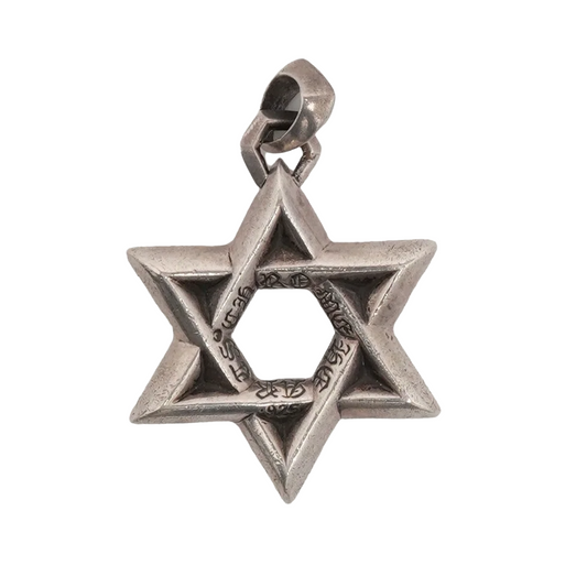 Chrome Hearts Silver Large Star of David Pendant