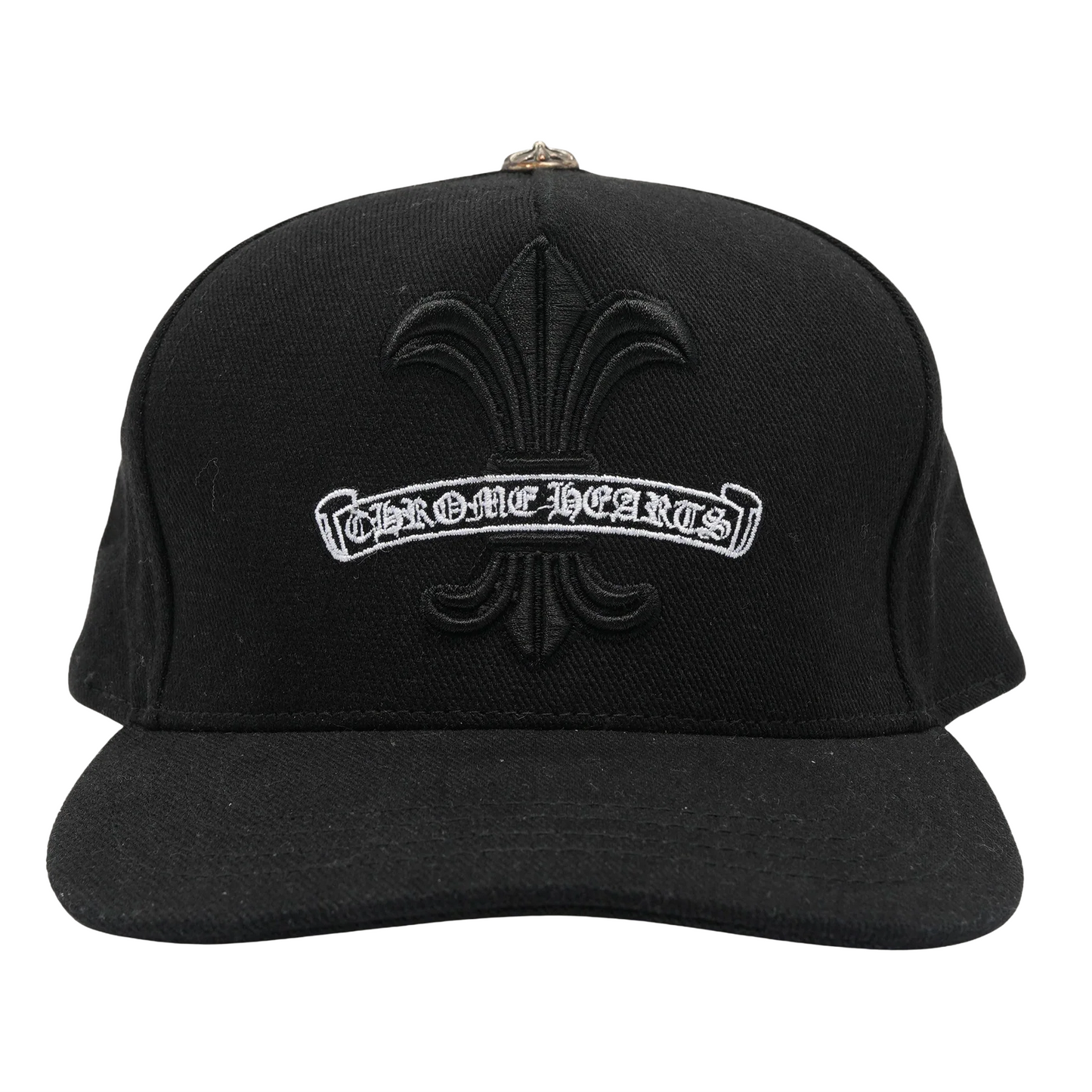 Chrome Hearts Fleur Scroll Denim Baseball Hat Black