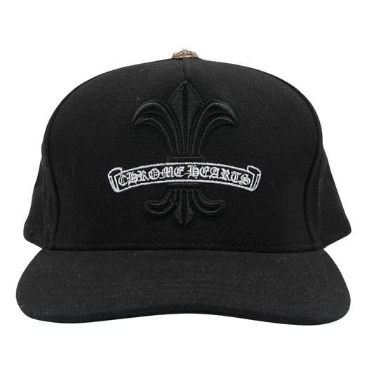 Chrome Hearts Fleur Scroll Denim Baseball Hat Black