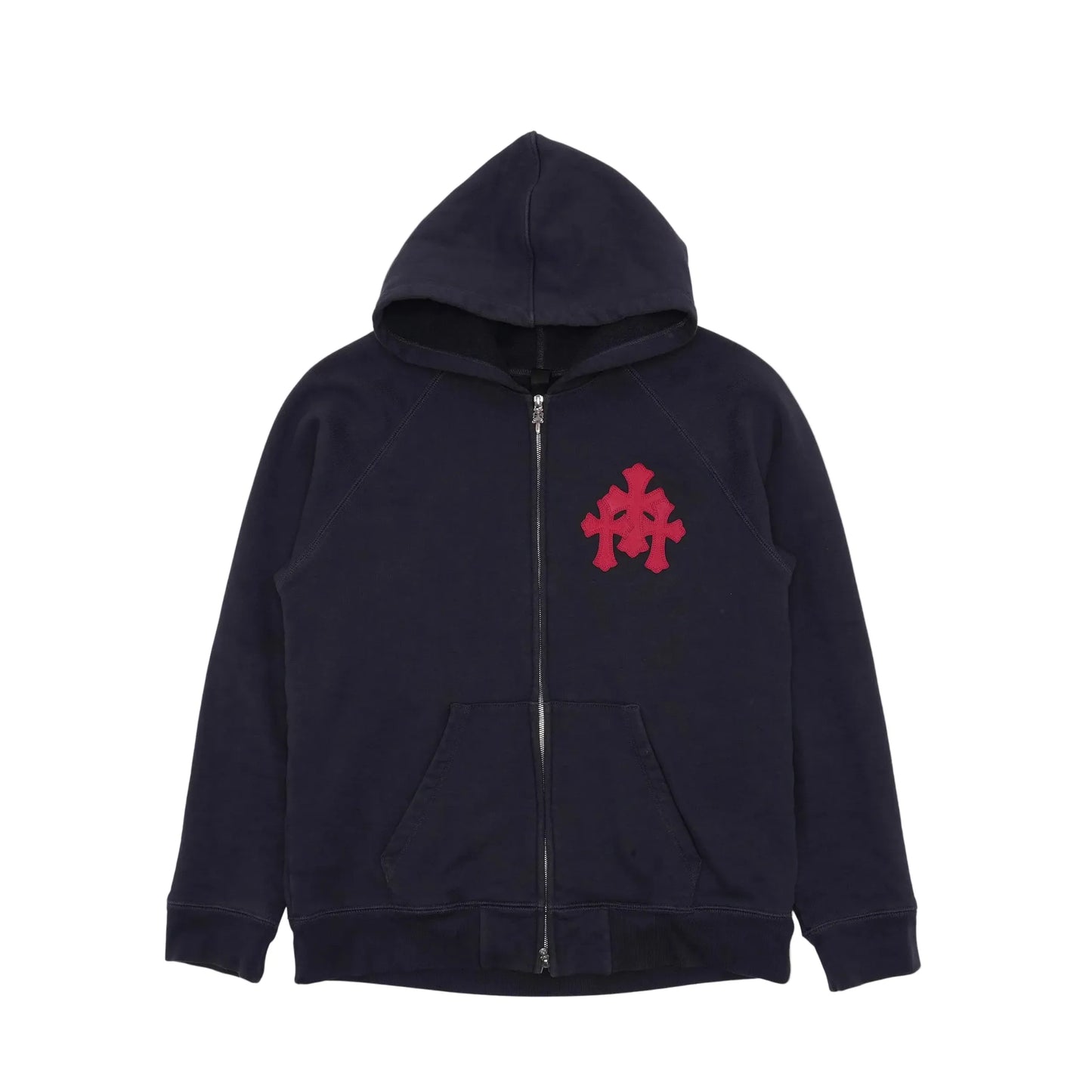 Chrome Hearts Paper Jam Cross Patch Zip Up Hoodie