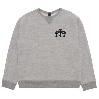Chrome Hearts Triple Cross CH Seven-11 Crewneck Heather Grey