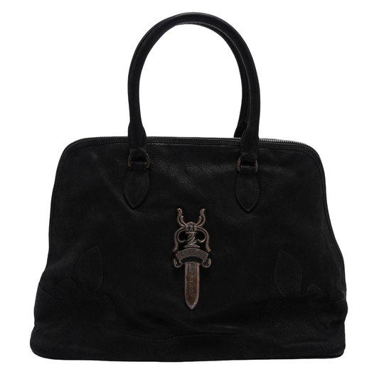 Chrome Hearts Dagger Embellished Calfskin Slouchy Mo Bag Black