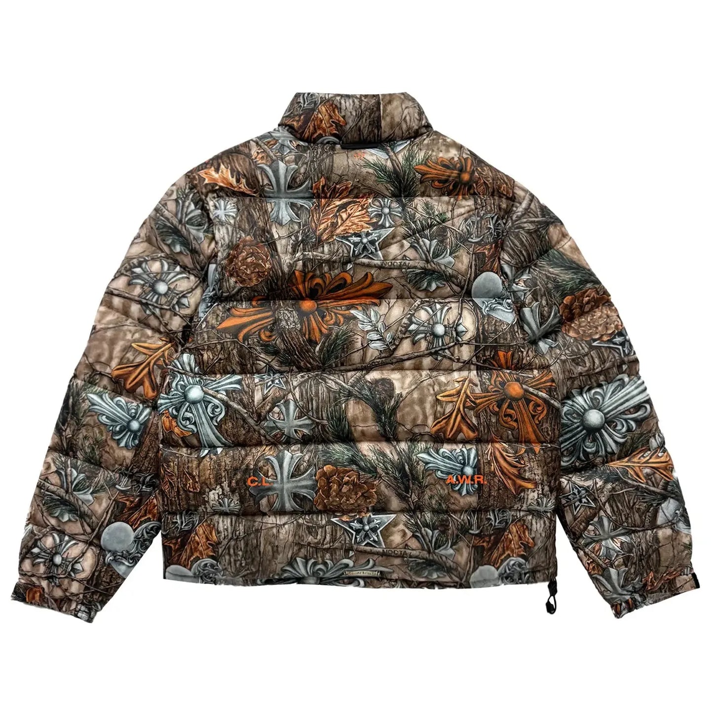 Chrome Hearts x Nike x NOCTA Leather Cross Patch Multi Logo Puffer Jacket Camo