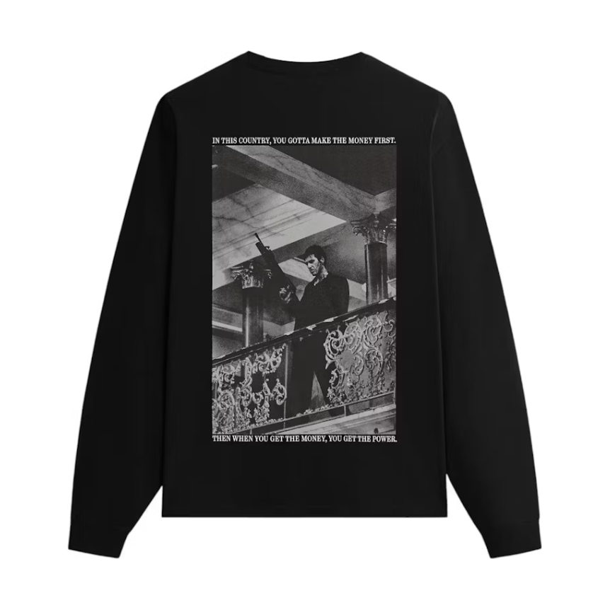 Kith x Scarface Tony Vintage L/S Pocket Tee Black