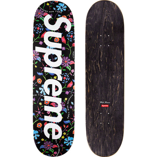 Supreme Airbrushed Floral Skateboard Deck Black