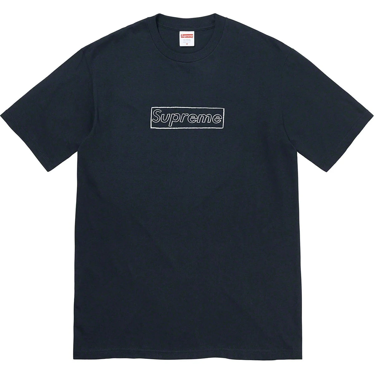 Supreme KAWS Chalk Logo Tee Navy