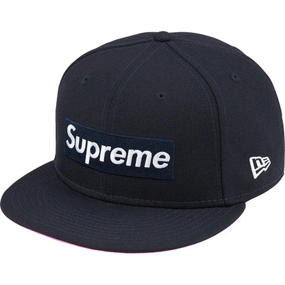 Supreme No Comp Box Logo New Era® Fitted Hat Navy