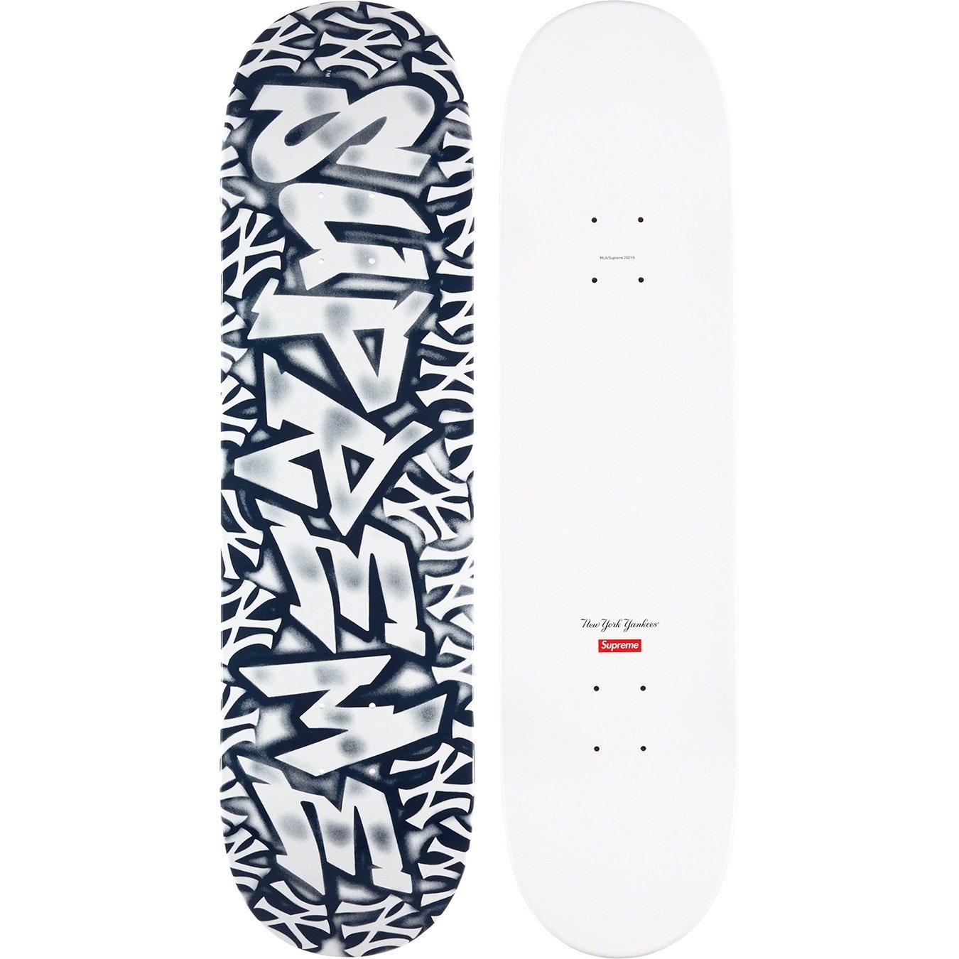 Supreme New York Yankees Airbrush Skateboard Deck White
