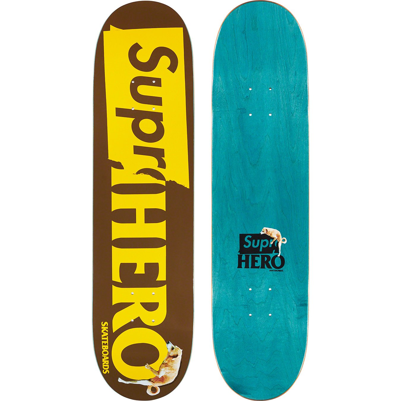 Supreme ANTIHERO Dog Skateboard Deck Brown