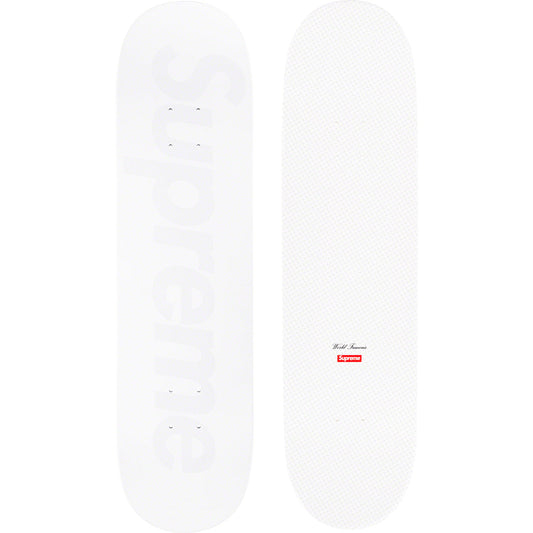 Supreme Tonal Box Logo Skateboard Deck White