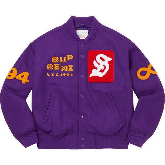 Supreme Tourist Varsity Jacket Purple