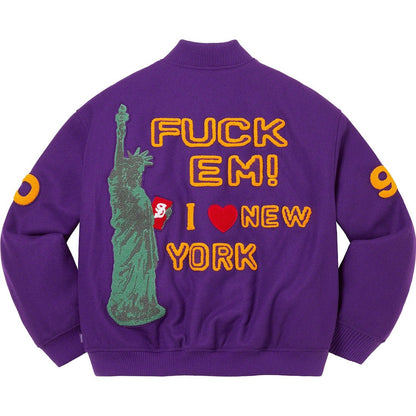 Supreme Tourist Varsity Jacket Purple