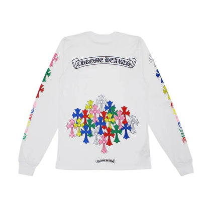 Chrome Hearts Multi Color Cross L/S T-shirt White