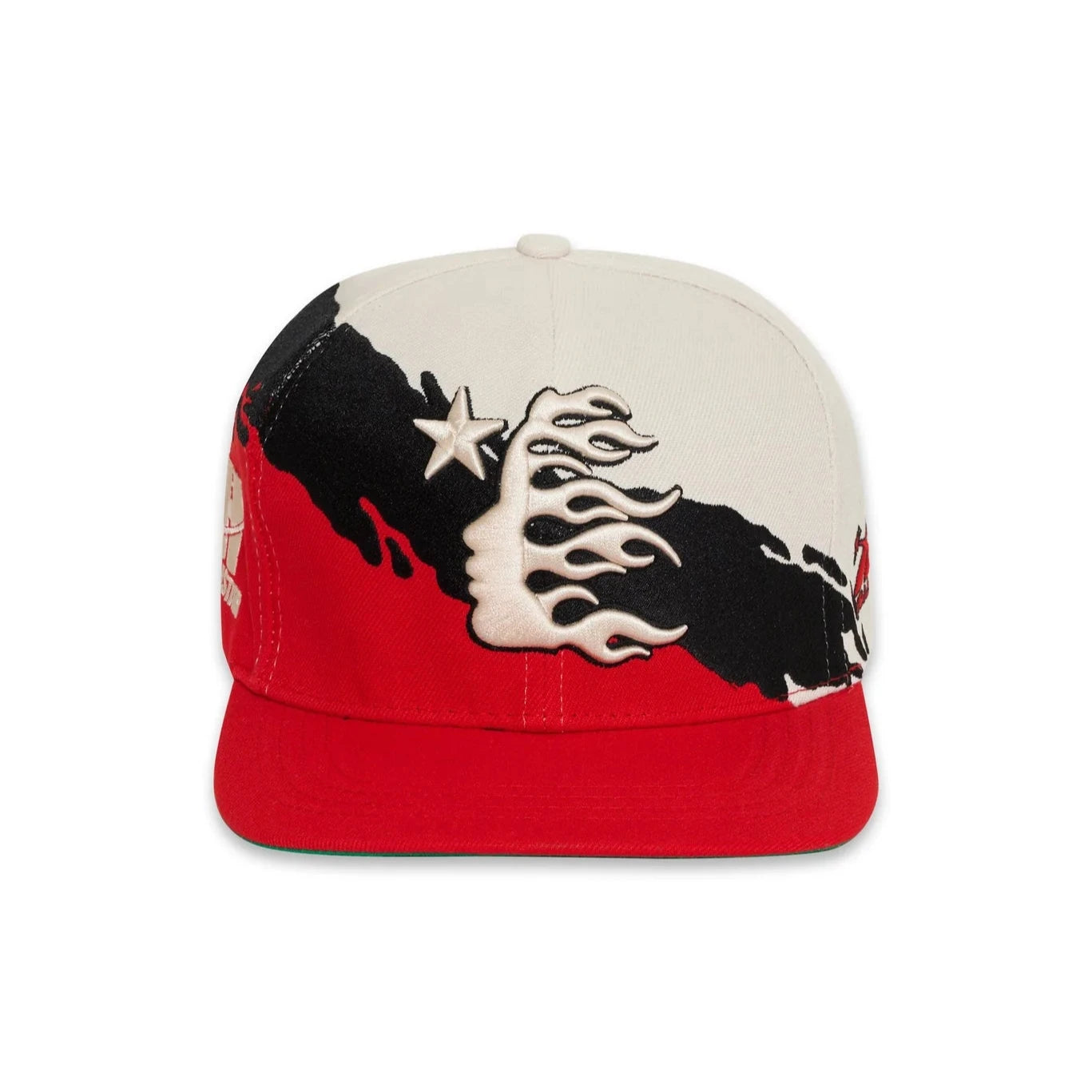 Hellstar Paintbrush Snapback Hat Red/Black/White