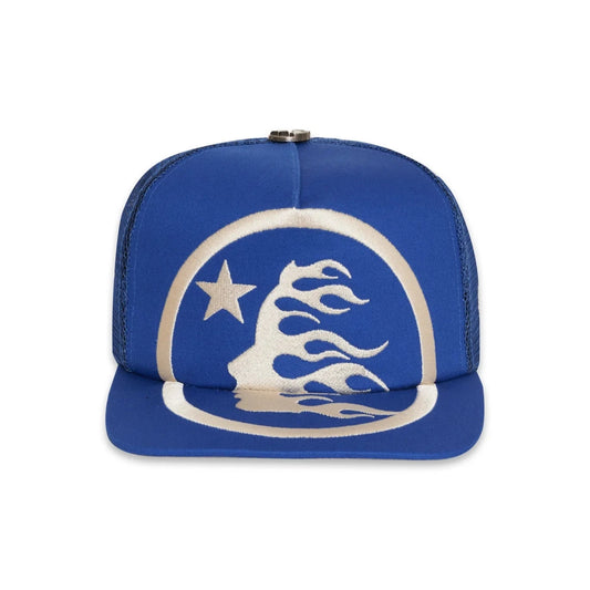 Hellstar Big Logo Trucker Hat Blue