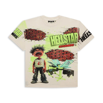 Hellstar Studios Brick Wall T-Shirt White