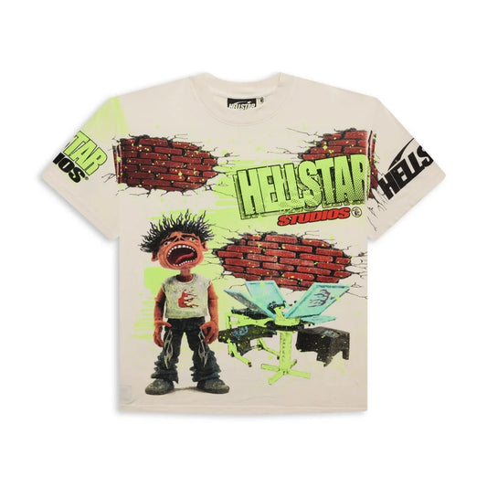 Hellstar Studios Brick Wall T-Shirt White