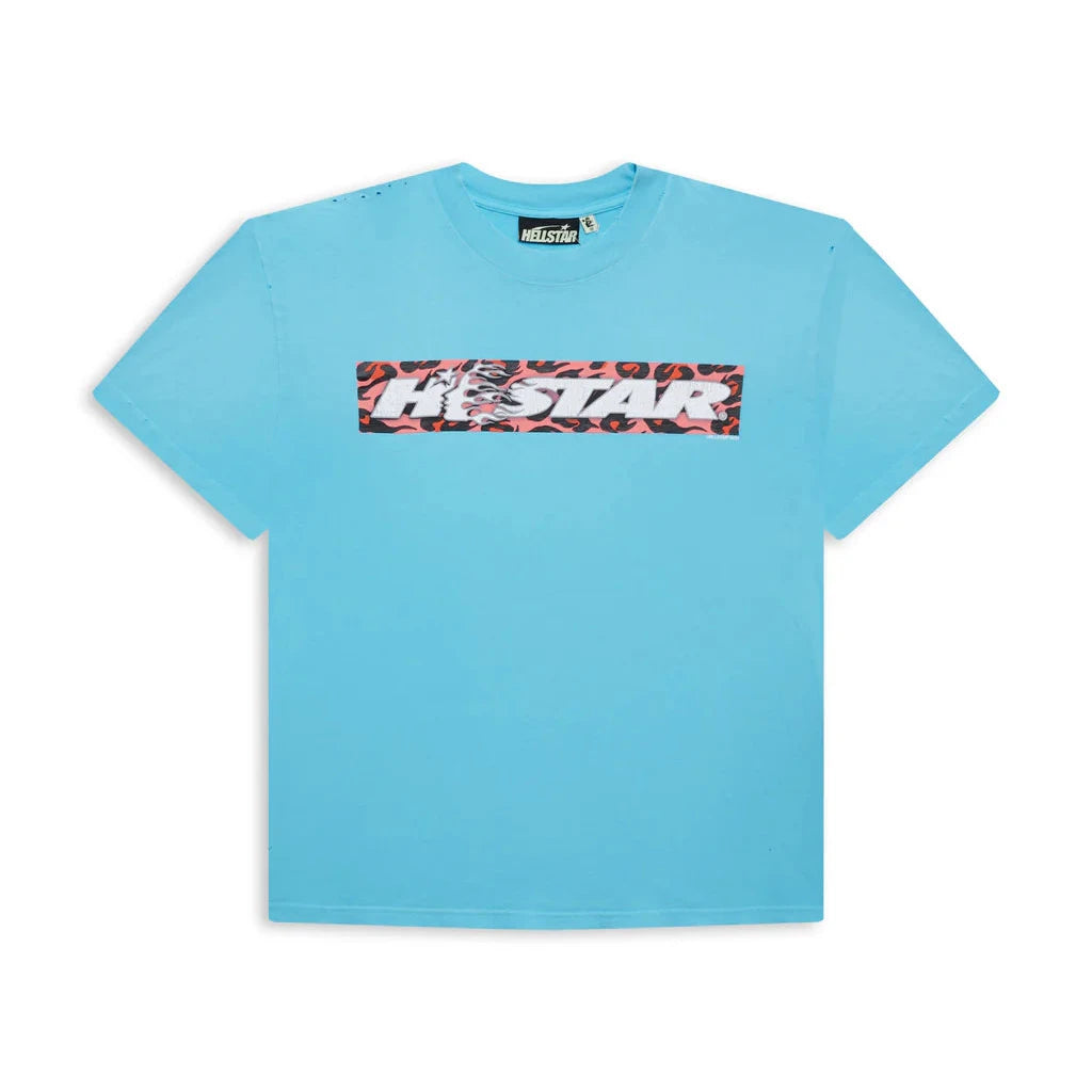 Hellstar Box Logo T-Shirt Blue