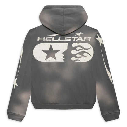 Hellstar Studios Zip-Up Hoodie Grey