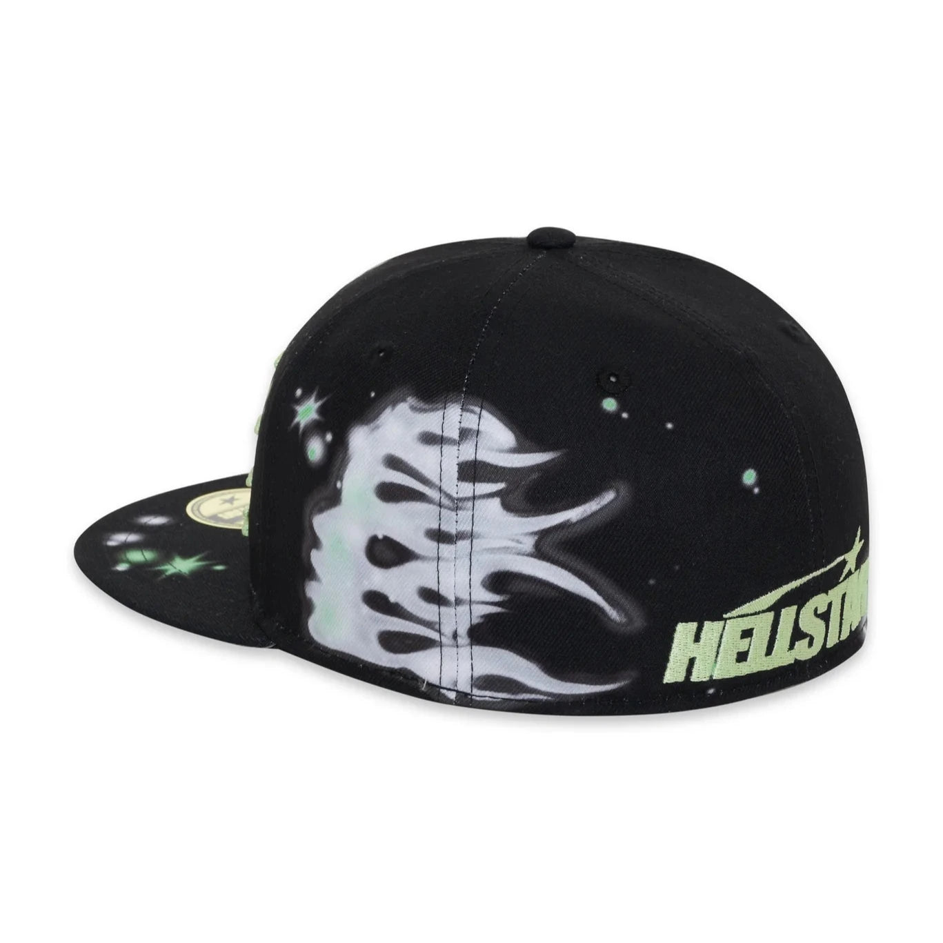 NY Graffiti Fitted Snapback Hat Black/Neon