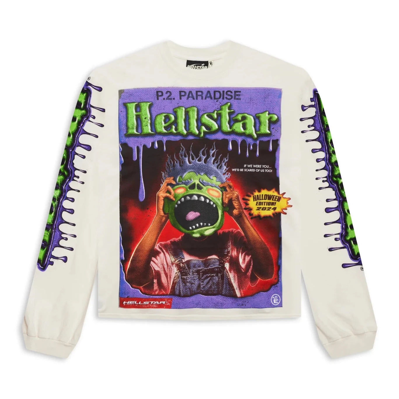 Hellstar Horror Book L/S T-Shirt White