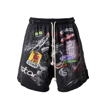 Hellstar Patch Shorts Black