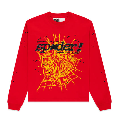 Sp5der Punk V2 L/S Tee Red