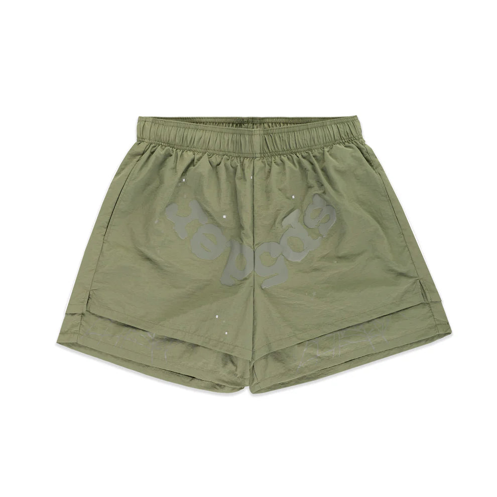 Sp5der OG Web Double Layer Short Sage Green