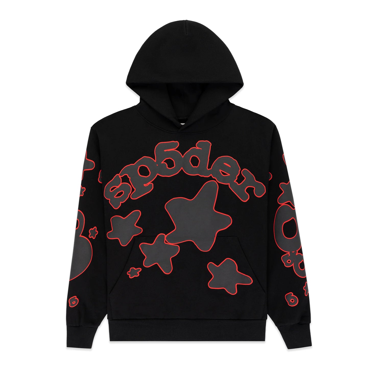 Sp5der Beluga Outline Hoodie Black