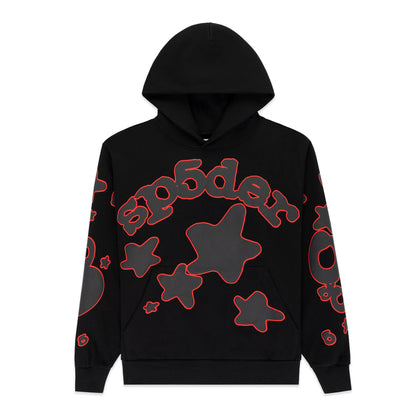 Sp5der Beluga Outline Hoodie Black