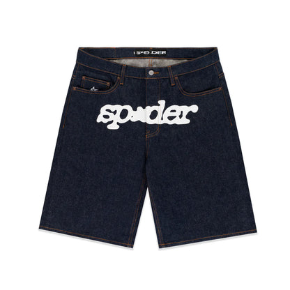Sp5der V3 Logo Denim Short Indigo
