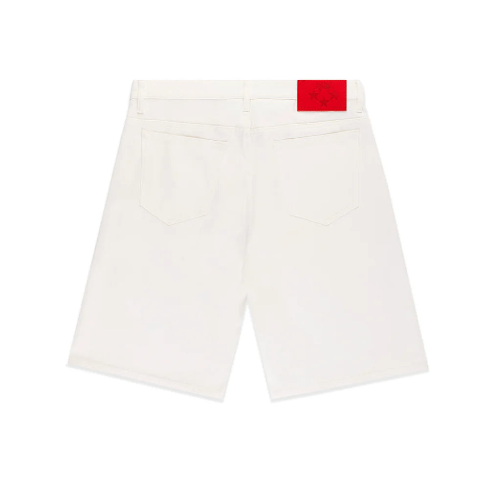 Sp5der V3 Logo Denim Short White