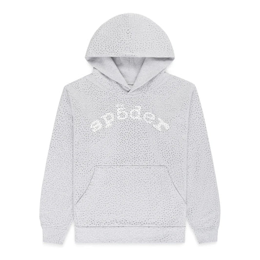 Sp5der Webstone AOP Hoodie Heather Grey