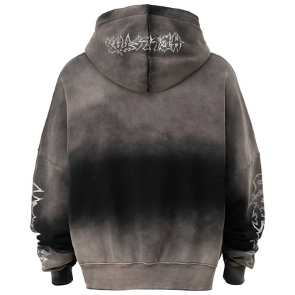Hellstar Metal Logo Hoodie Washed Black