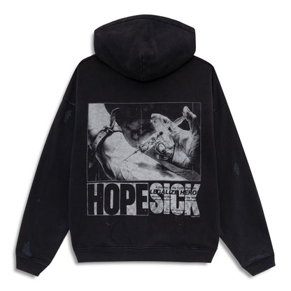 Vital Hopesick Distressed Hoodie Black