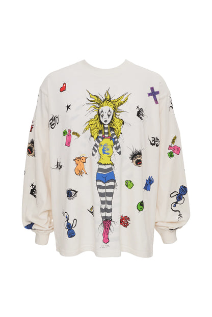Hellstar Down The Paradise Path Longsleeve T-shirt White