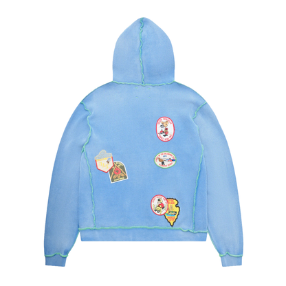 *Better With Age Gentlemen's Waffle Hoodie Blue