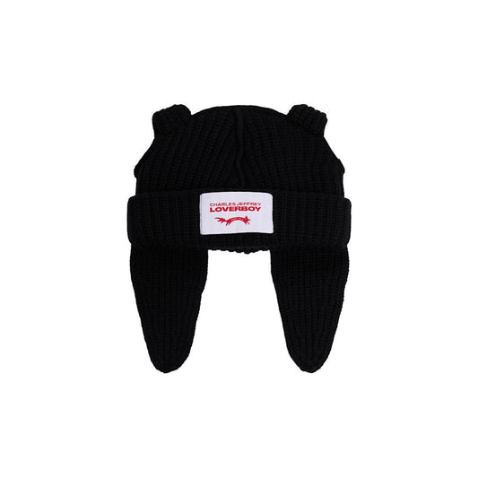 Charles Jeffrey LOVERBOY Chunky Rabbit Beanie Black