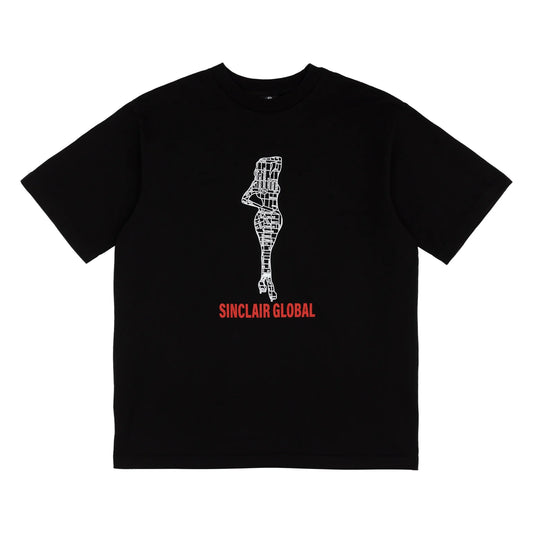 Sinclair Map Tee Black